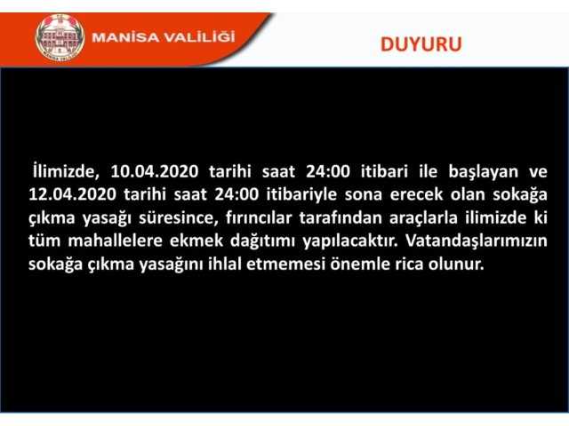 TÜM MAHALLELERDE EKMEK DAĞITILACAK