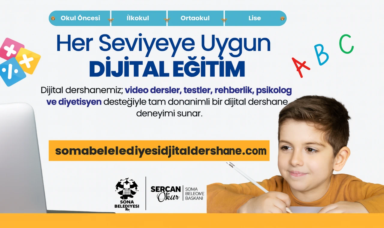 SOMA BELEDİYESİ’NDEN ÖĞRENCİLERE  ÜCRETSİZ DİJİTAL EĞİTİM DESTEĞİ