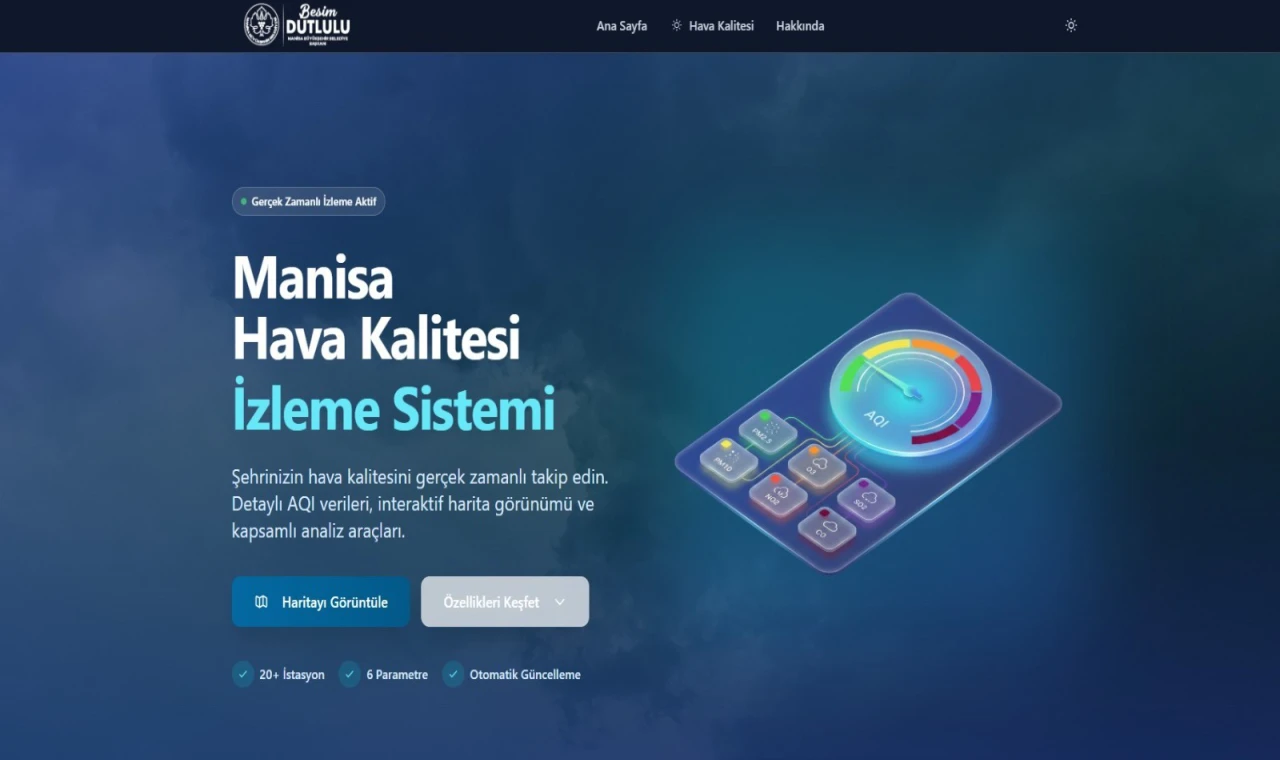 Manisa’da Anlık Hava Kalitesi Takip Sistemi Hizmete Açıldı