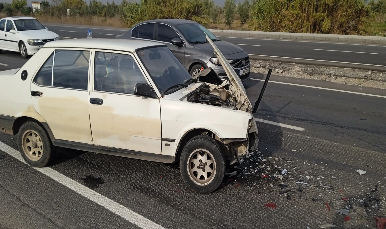 Turgutlu yolunda ani fren kazaya yol açtı