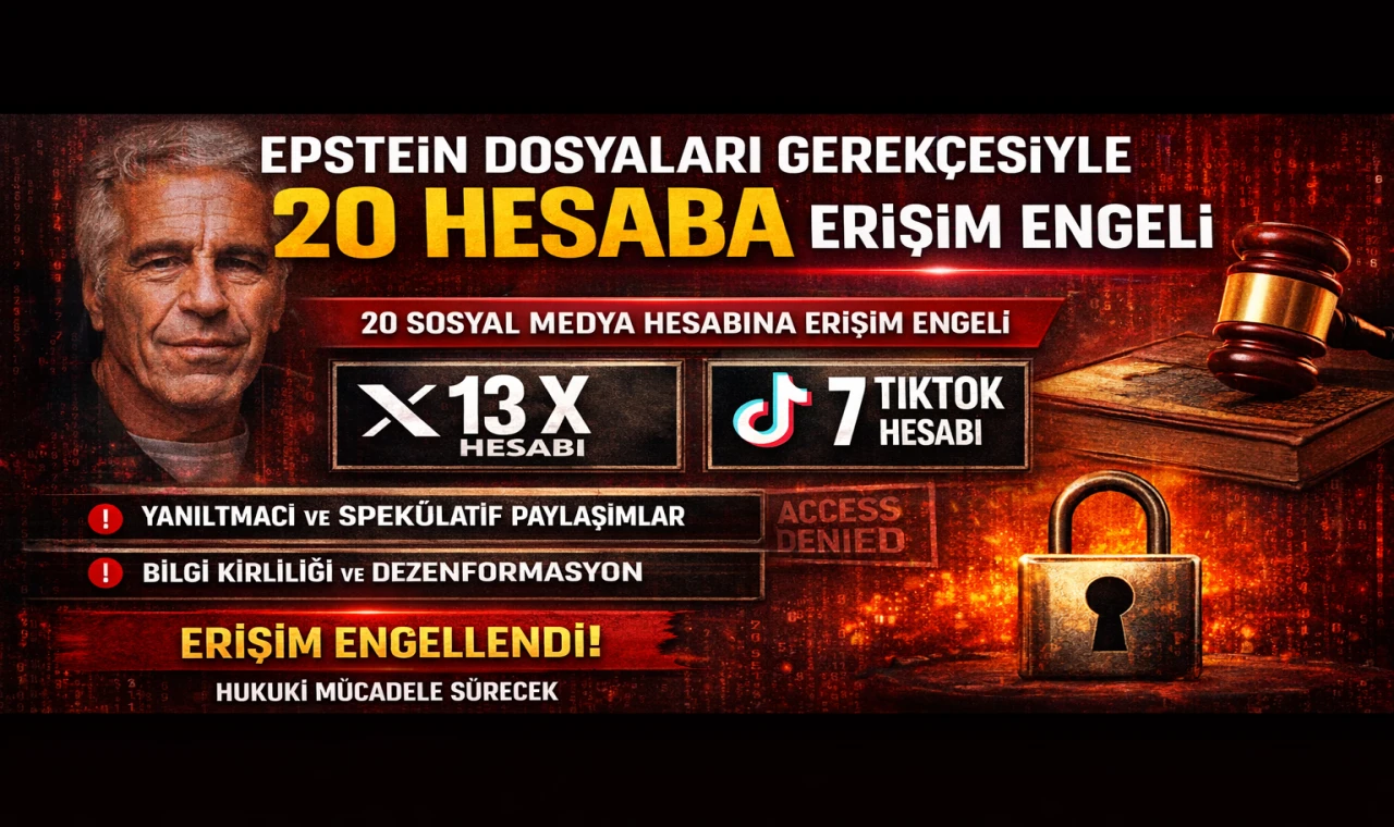 Epstein Dosyaları Gerekçesiyle 20 Hesaba Erişim Engeli