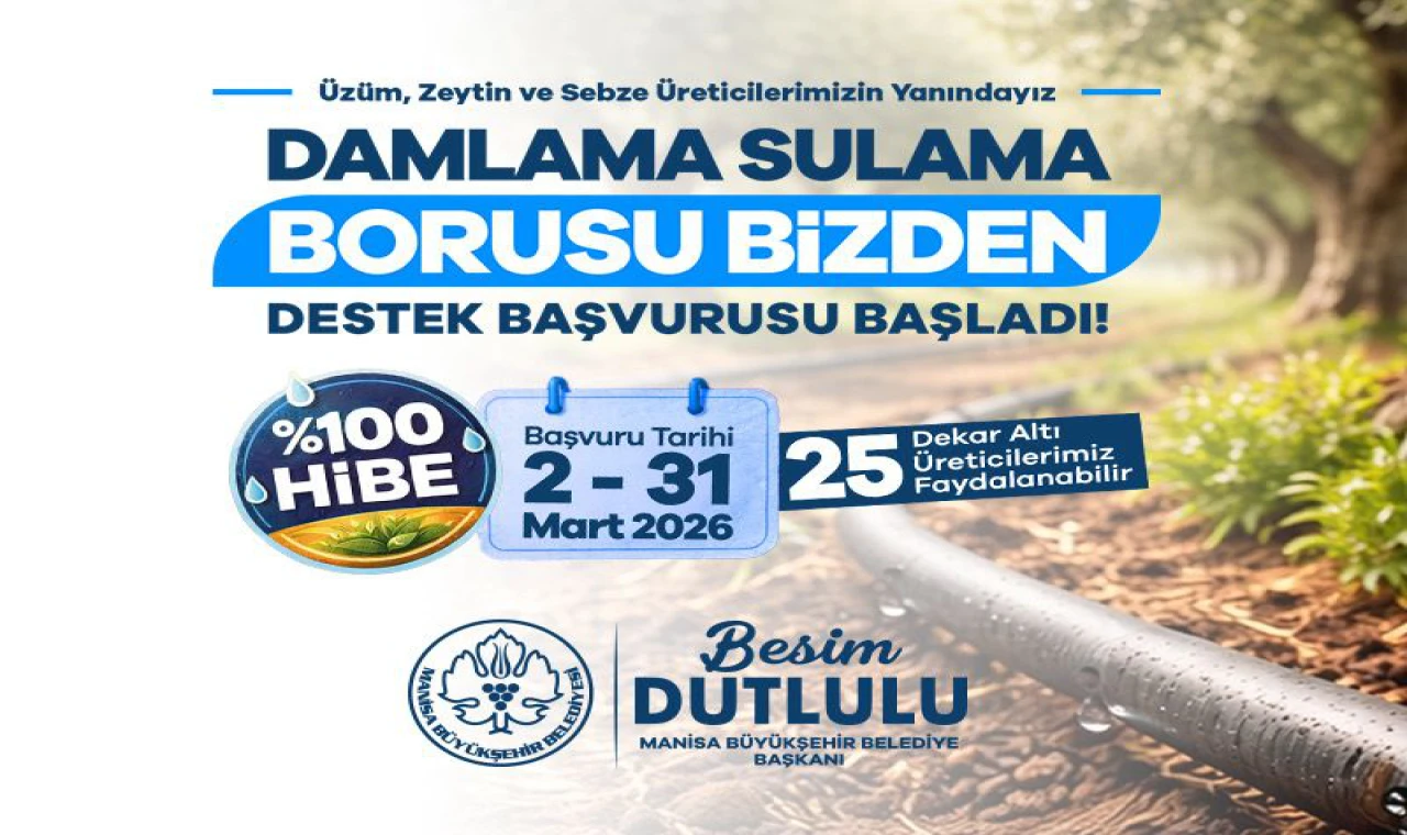 Manisa Büyükşehir Belediyesi Damlama Sulama Borusu Desteği Başlattı