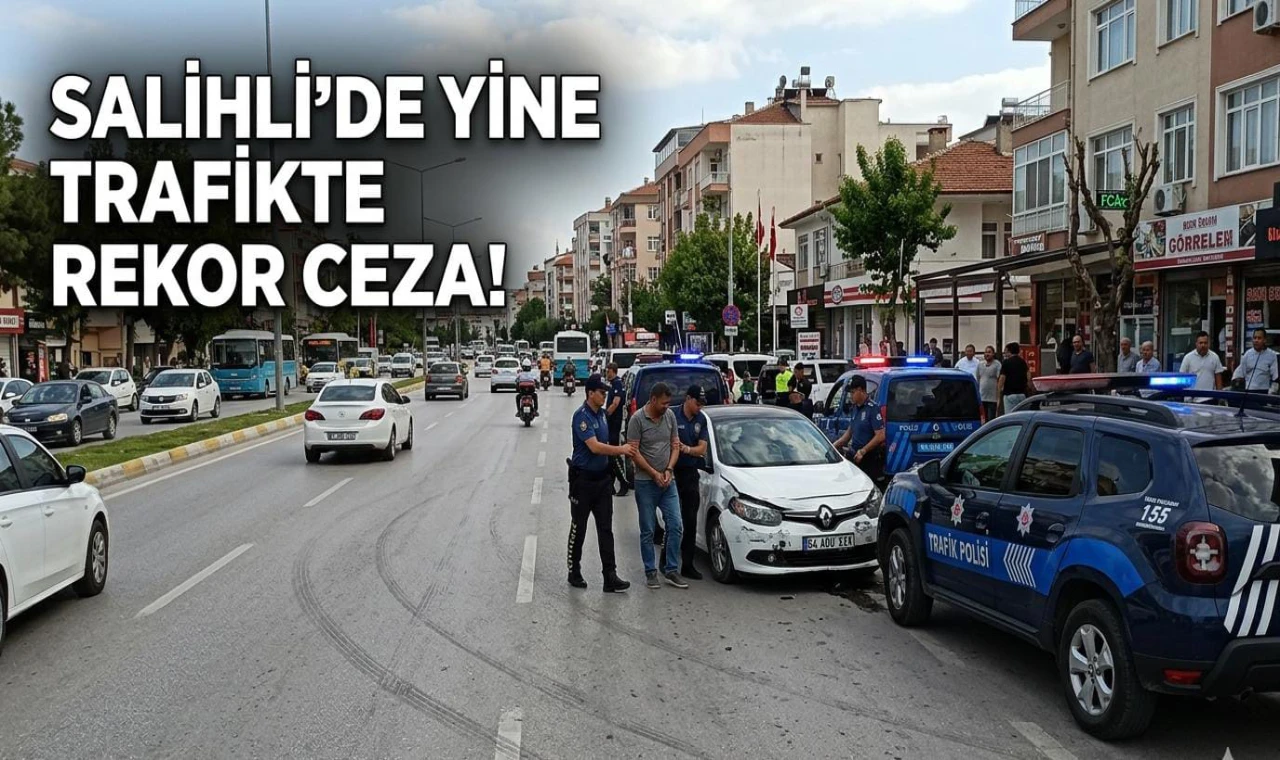 Salihli’de Dur İhtarına Uymayan Sürücüye Rekor Ceza!