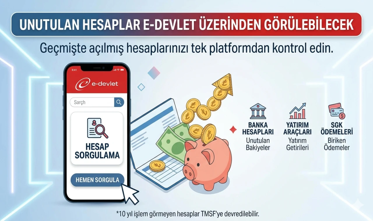Unutulan Hesaplar E-Devlet Üzerinden Görülebilecek