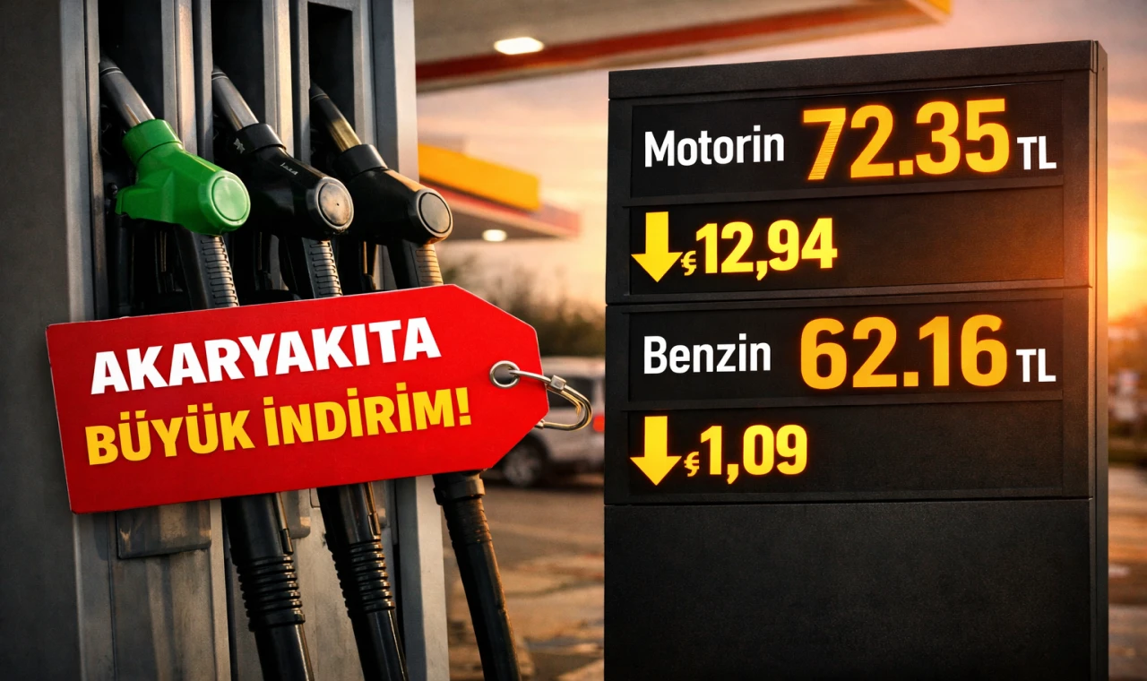 Akaryakıta İndirim Motorin ve Benzin Fiyatları Geriledi