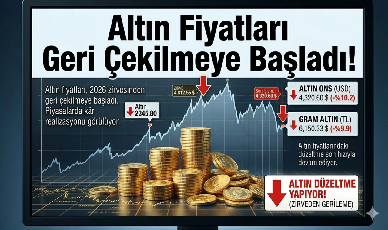 Altın Fiyatları Geri Çekilmeye Başladı!