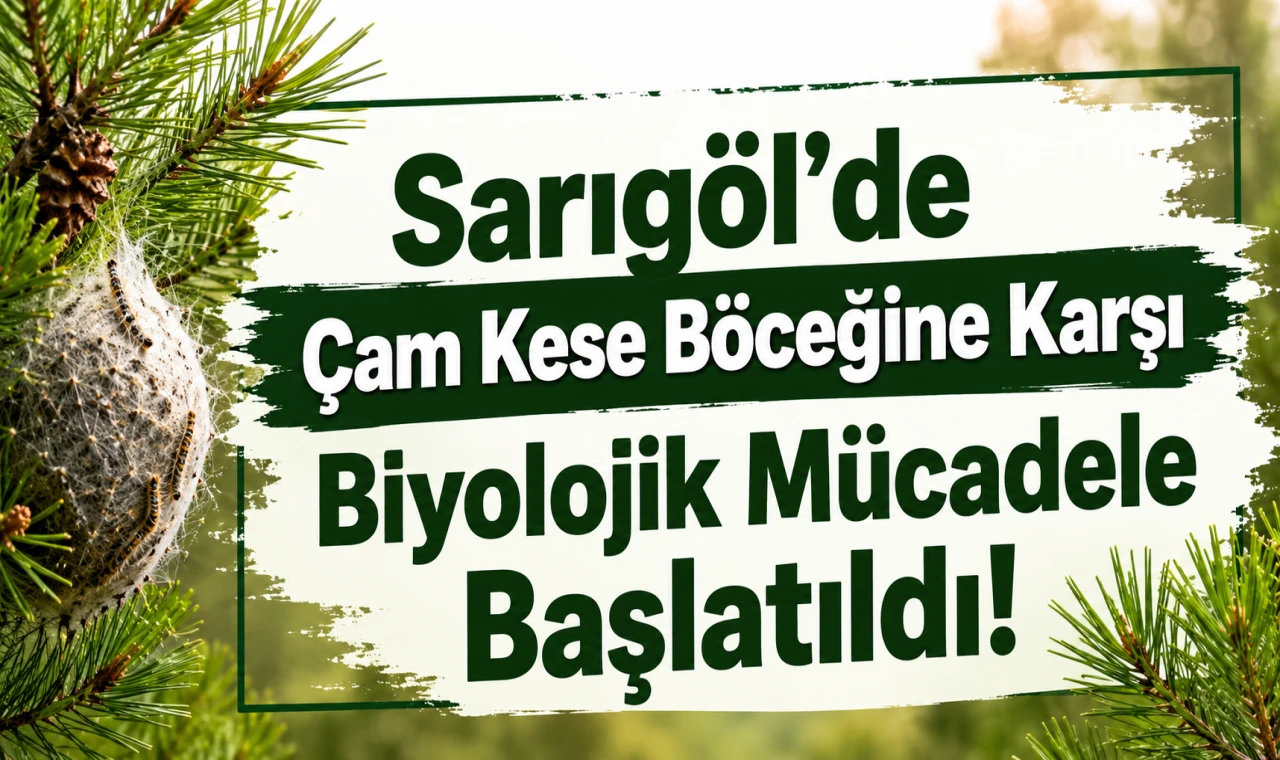 Sarıgöl’de Çam Kese Böceğine Karşı Biyolojik Mücadele Başlatıldı
