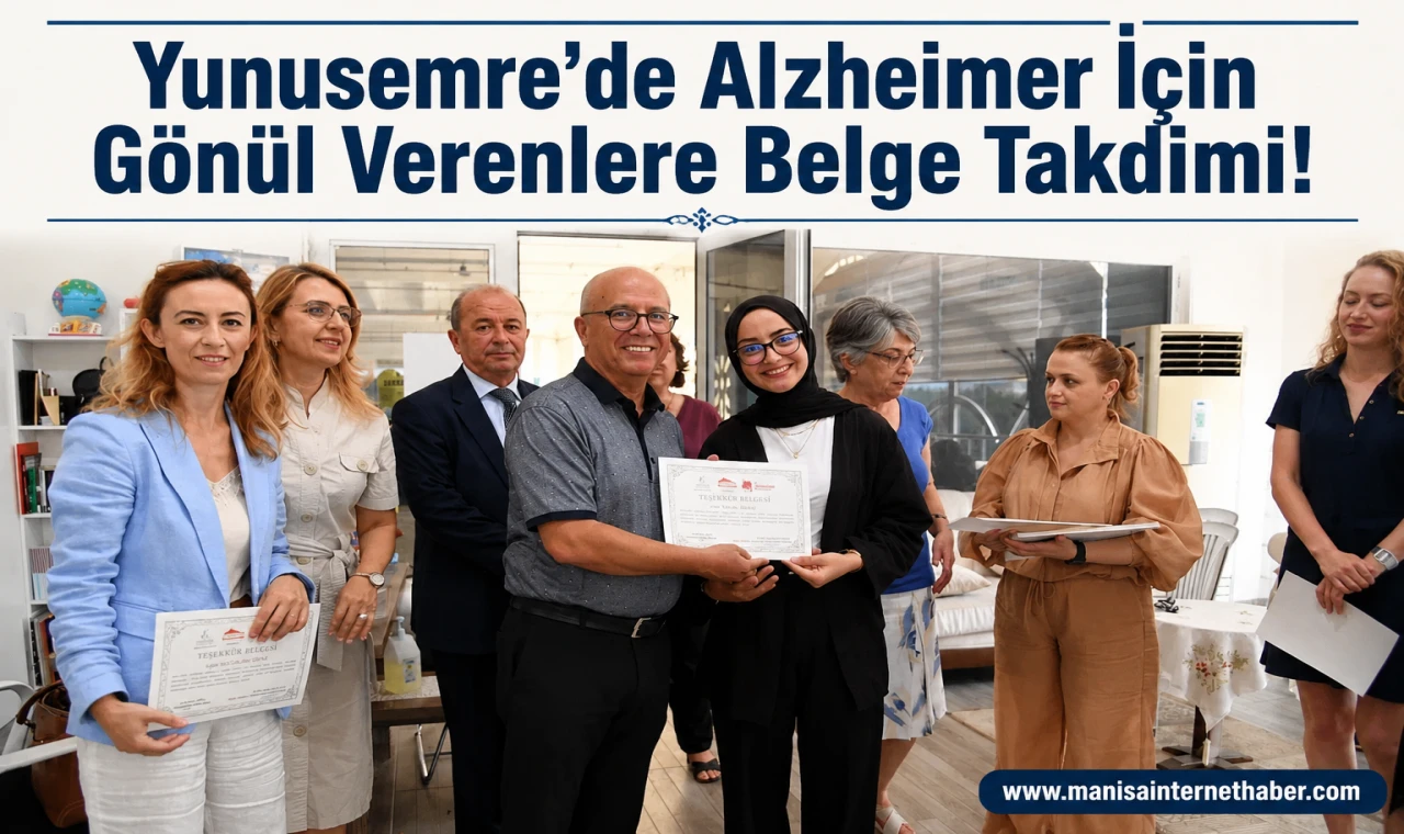 Alzheimer Hastalarının Yaşamına Dokunan Ekibe Teşekkür Belgesi