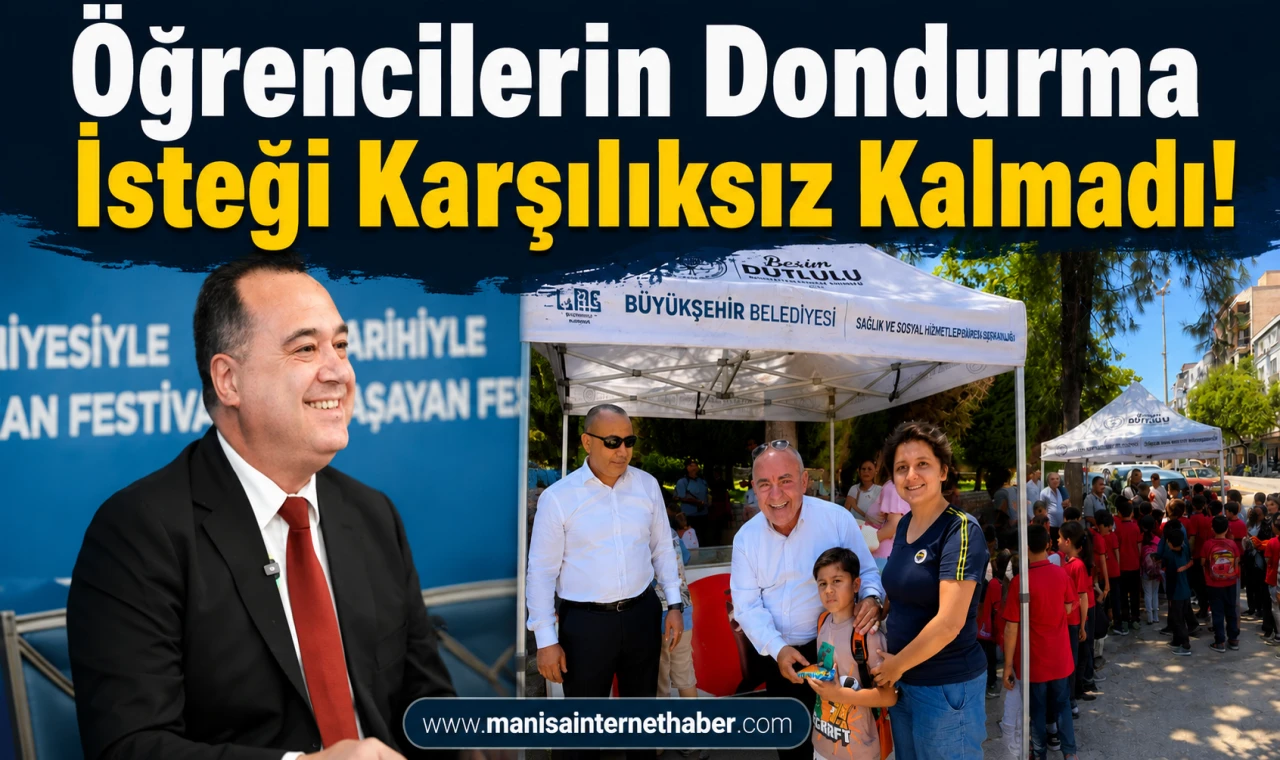 Başkan Besim Dutlulu Öğrencilere Verdiği Dondurma Sözünü Tuttu!