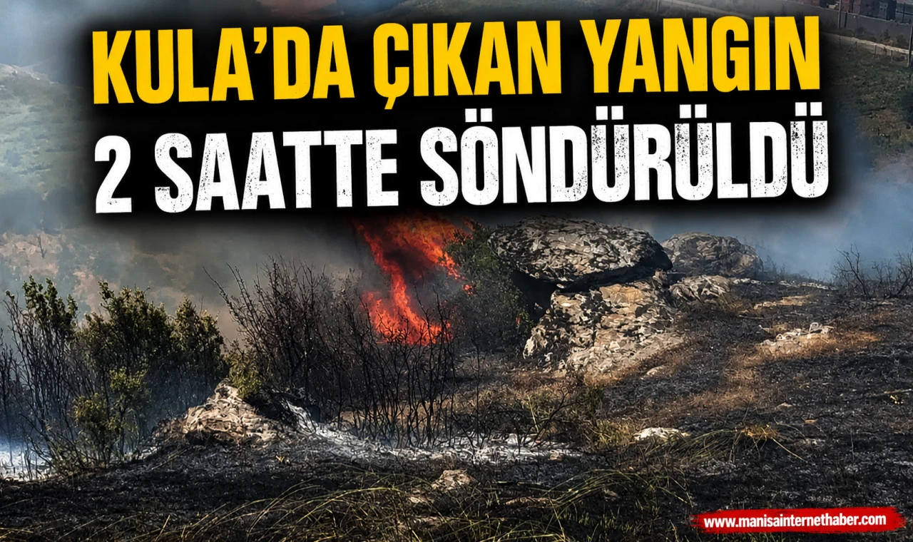 Kula’da Makilik Alanda Çıkan Yangında 30 Dönüm Alan Zarar Gördü!