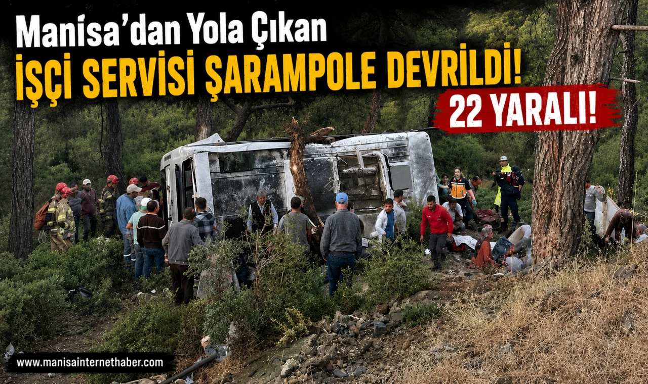Manisa'dan Acı Haber! Tarım İşçilerini Taşıyan Servis Devrildi!