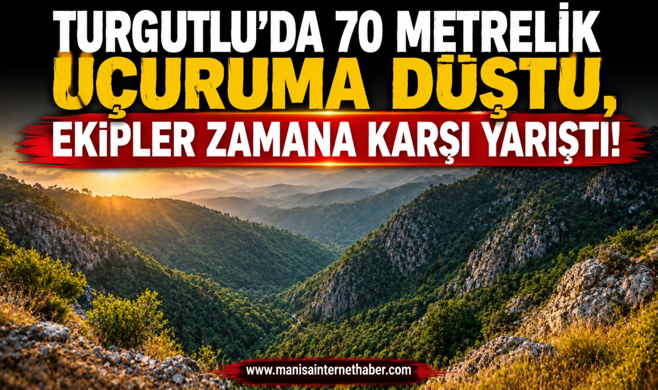 70 Metrelik Uçuruma Düştü, Ekipler Zamana Karşı Yarıştı