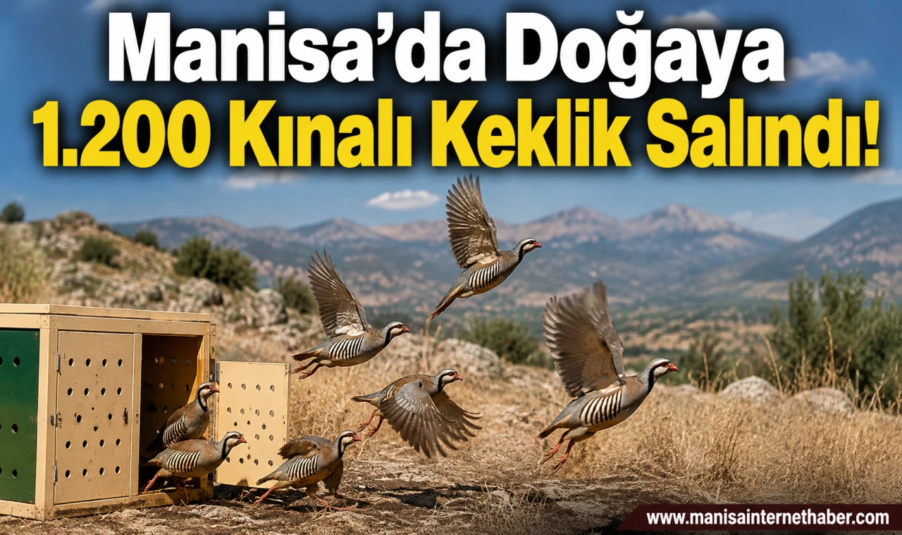Kene ve Çekirgeyle Doğal Mücadele Manisa’da 1.200 Kınalı Keklik Doğaya Salındı
