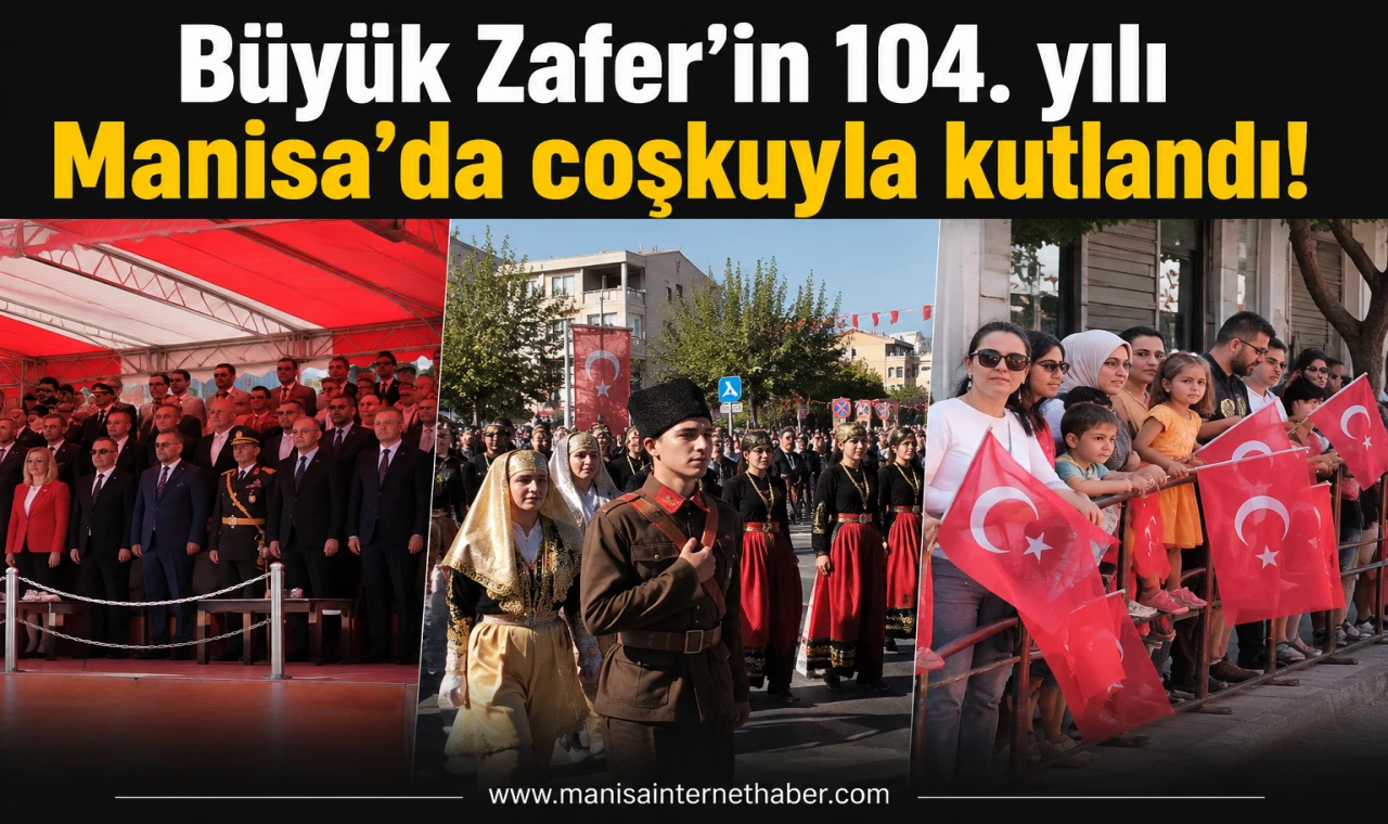 Manisa’da Büyük Zafer’in 104. yılına görkemli tören