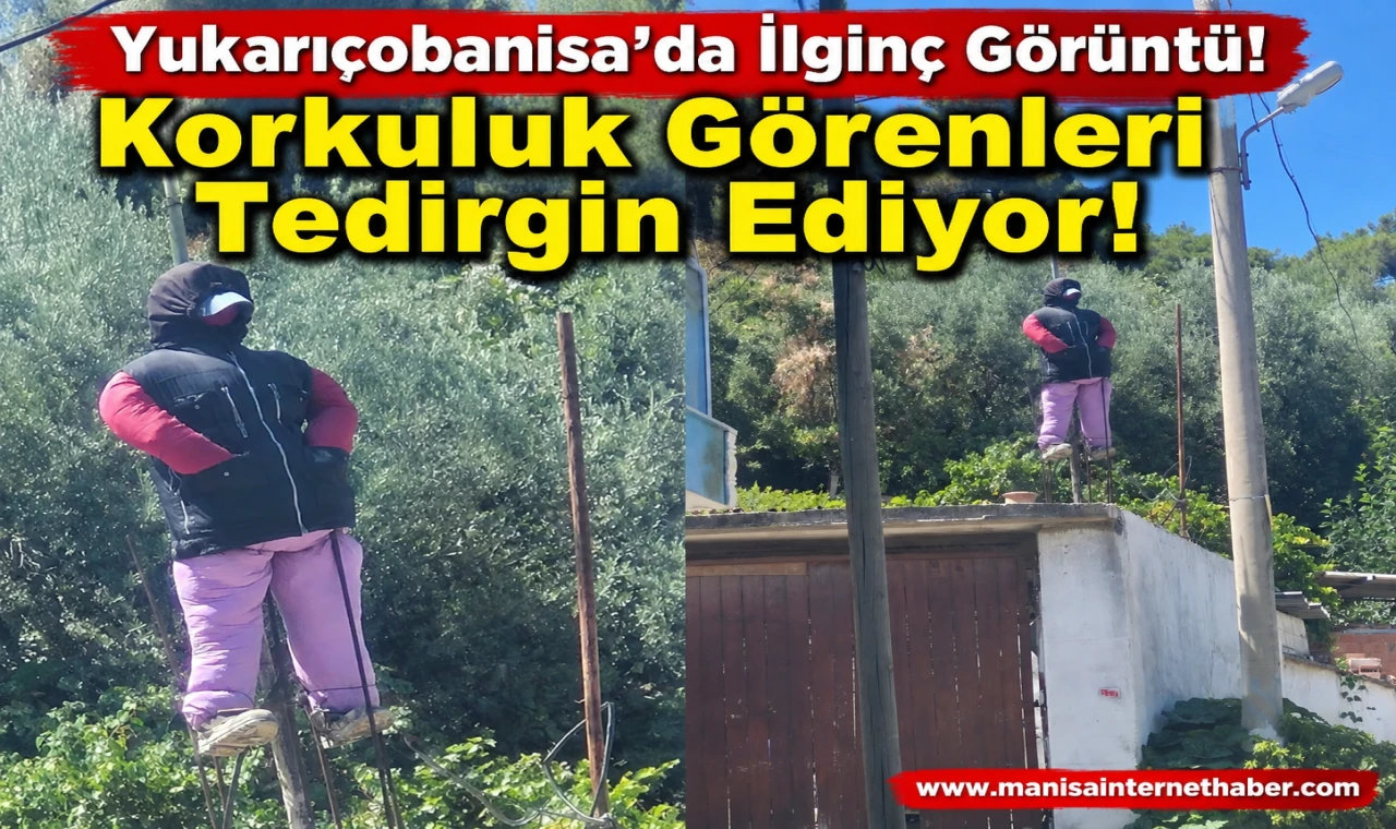 Yukarıçobanisa’da Gerçek Sanılan Korkuluk Tedirgin Ediyor