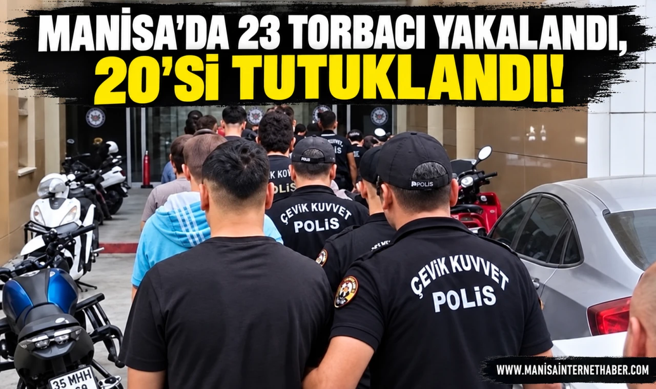 Manisa’da 23 torbacı yakalandı, 20’si tutuklandı