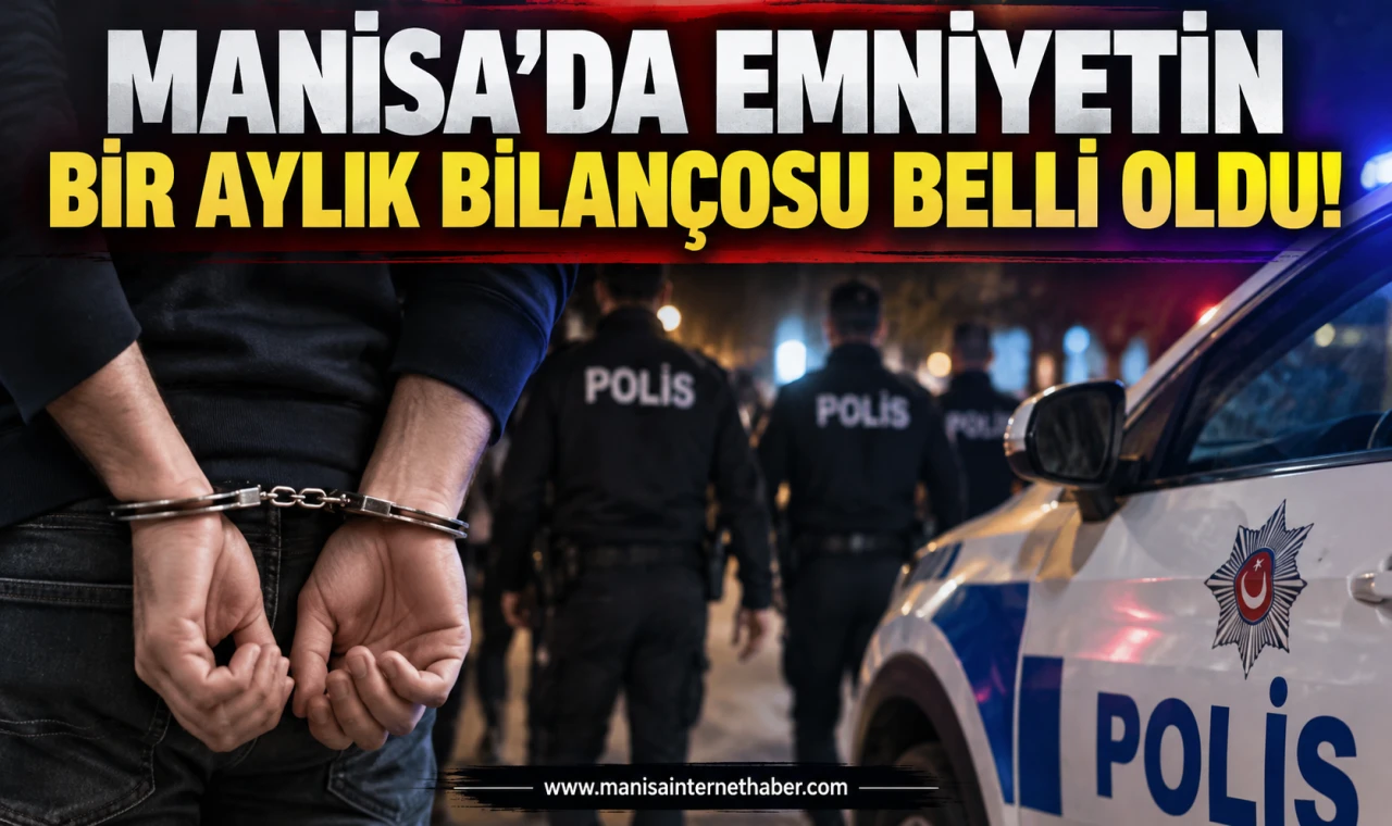 Manisa’da emniyetin bir aylık bilançosu belli oldu