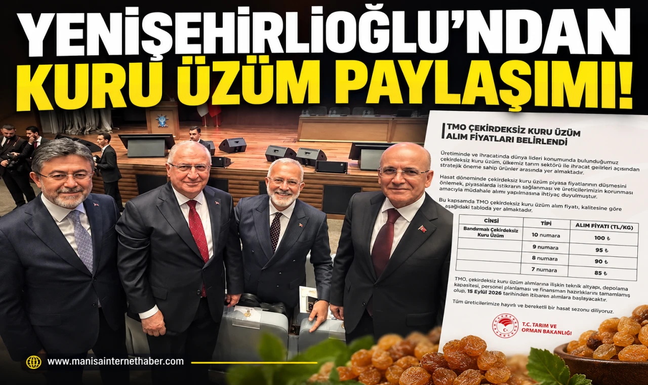 Yenişehirlioğlu’ndan Kuru Üzüm paylaşımı
