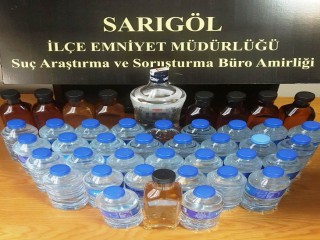 SARIGÖL'DE SAHTE İÇKİ OPERASYONU