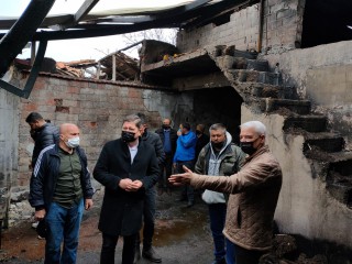 SARUHANLI BELEDİYESİ YANGIN BÖLGESİNDE