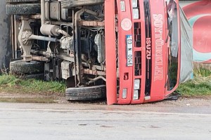 KONTROLDEN ÇIKTI DEVRİLDİ