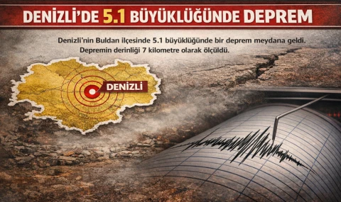 Denizli Buldan’da 5.1 Büyüklüğünde Deprem!