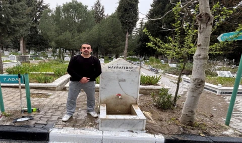 Mezarlıklardaki Hayrat Çeşmelerini Temizleyen Gençten Anlamlı Davranış
