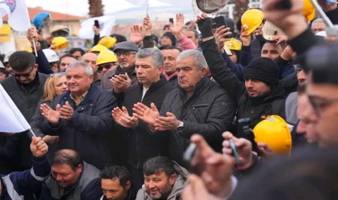 Soma’da Madenciler Maaş Eylemini İlçe Merkezine Taşıdı