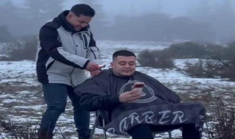 SPİL'DE -15 DERECEDE TRAŞ YAPTI