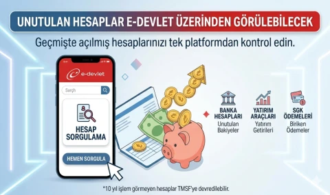 Unutulan Hesaplar E-Devlet Üzerinden Görülebilecek