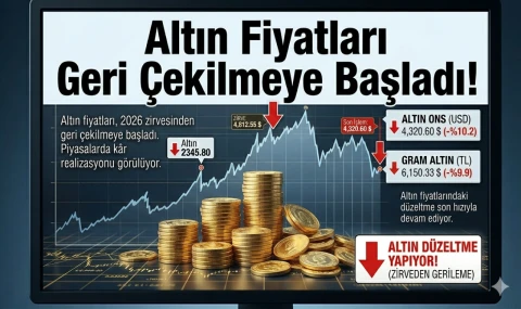 Altın Fiyatları Geri Çekilmeye Başladı!