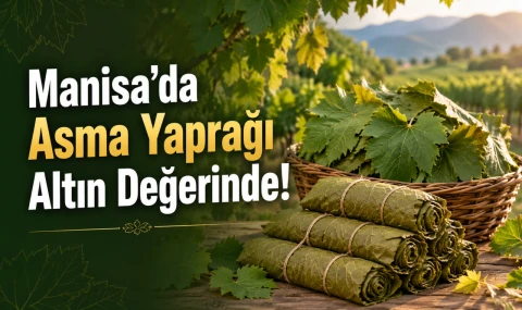 Manisa’da Asma Yaprağı Altın Değerinde!
