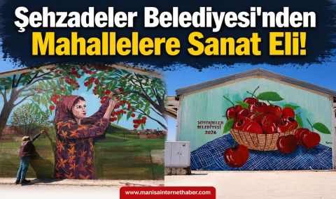 Sancaklıbozköy'de Duvarlar Kirazla, Trafolar Üzümlerle Renklendi