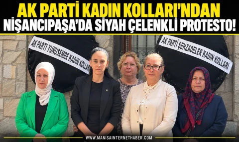 AK Parti Kadın Kolları’ndan Nişancıpaşa’da siyah çelenkli protesto