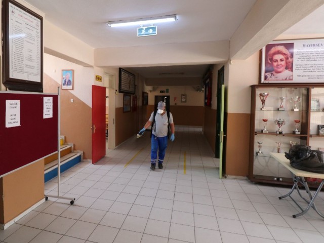YKS ÖNCESİ OKULLARA DEZENFEKTE